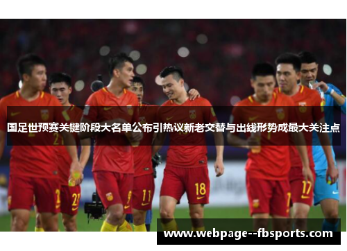 国足世预赛关键阶段大名单公布引热议新老交替与出线形势成最大关注点 国足世预赛关键阶段大名单公布引热议新老交替与出线形势成最大关注点