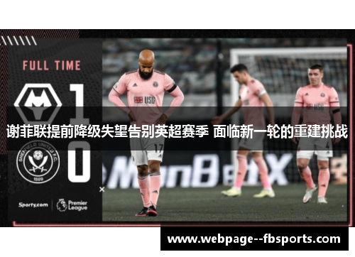 谢菲联提前降级失望告别英超赛季 面临新一轮的重建挑战